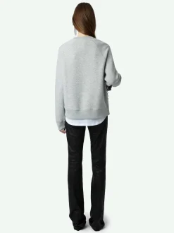 Hot Zadig & Voltaire Upper Diamante Wings Sweatshirt Grischineclair